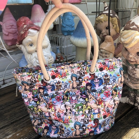 tokidoki Handbags - Tokidoki Le Sportsac My Love Tote Bag Purse Handbag Rope Handles Black Kawaii